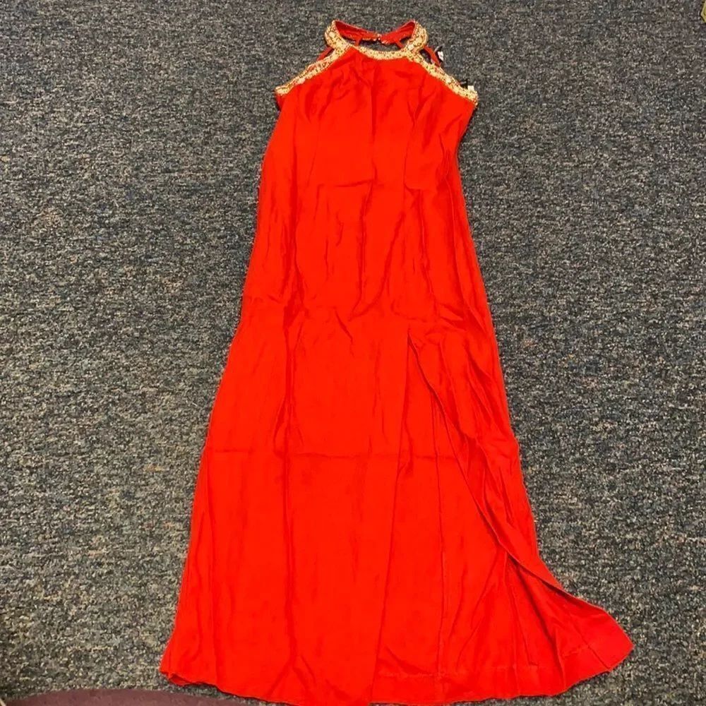 Late Edition Red Jeweled Gown Sz. 6